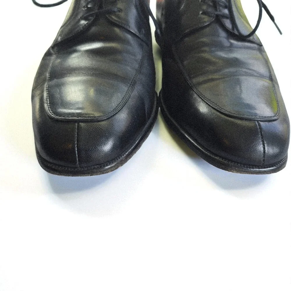 Magnanni Mens‎ Black Leather Lace Up Oxfords Dress Shoes EU 43.5 US 10 M Spain
